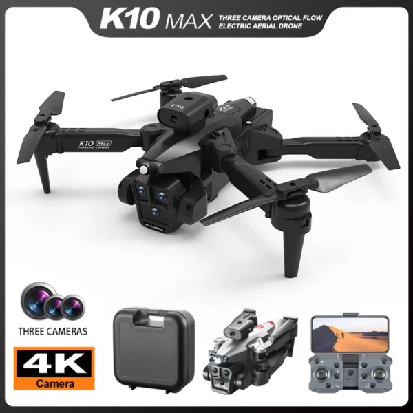 K10 Max Drone With Brushless Motor, Ultra Wide Camera ,Optical avoidence Sensor